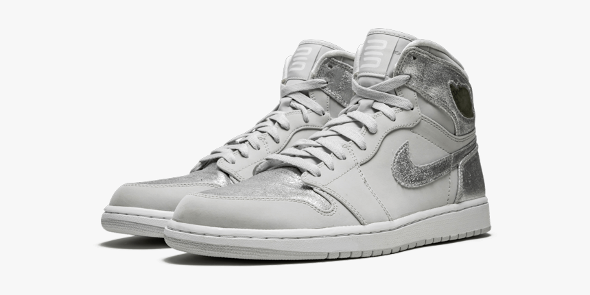 Air Jordan 1 Retro Hi Silver 25th Anniversary - Sneakers, HD Png Download