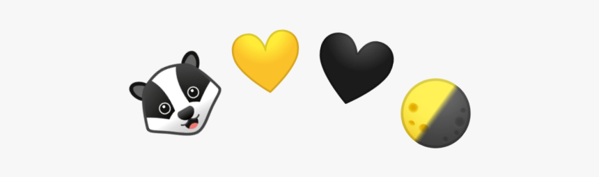 Black Moon Emoji Heart, HD Png Download