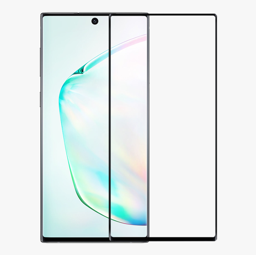 Black 3d Edge To Edge Tempered Glass For Samsung Galaxy - Note 10+ Aura Glow Specs, HD Png Download