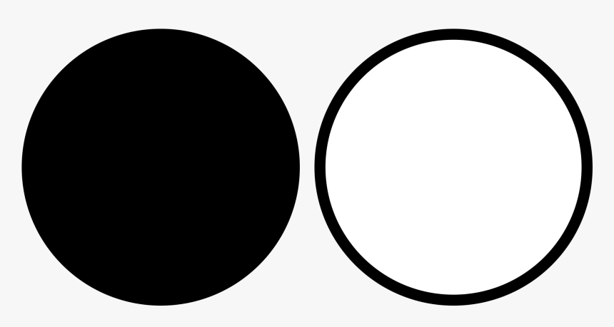 Circle Clipart Black And White - Black And White Circle Clip Art, HD Png Download