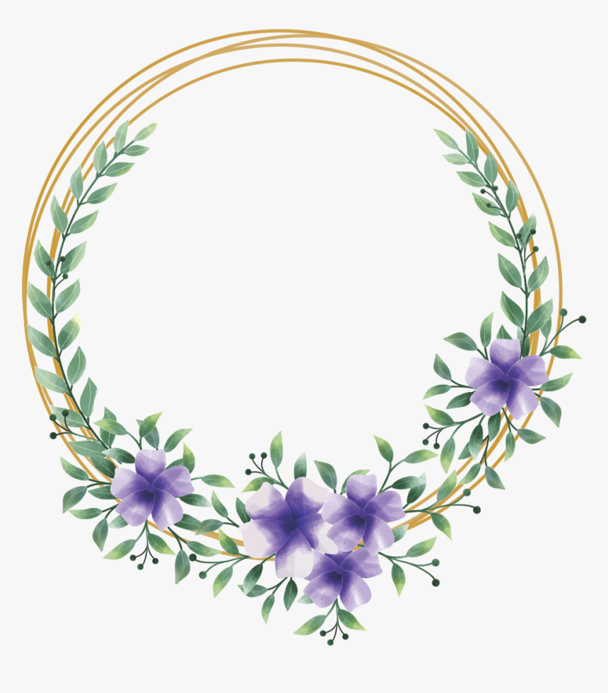 #wreath #flower #circle #geometric #glitter #gold #watercolor - النقابة العامة للصحافة والاعلام, HD Png Download