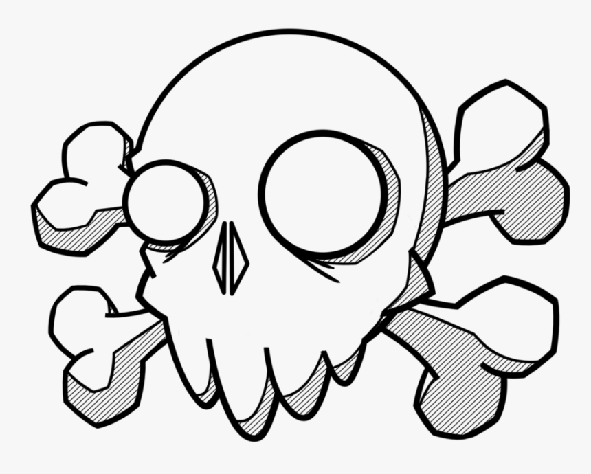 #doodle #skull #skulls #skullface #kurukafa #iskelet - Doodle Art Drawing Tattoo, HD Png Download