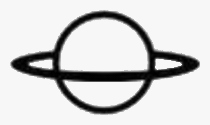 #planet #space #line #shape #black #circle #ring #outerspace - Planet Saturn Aesthetic Sticker, HD Png Download