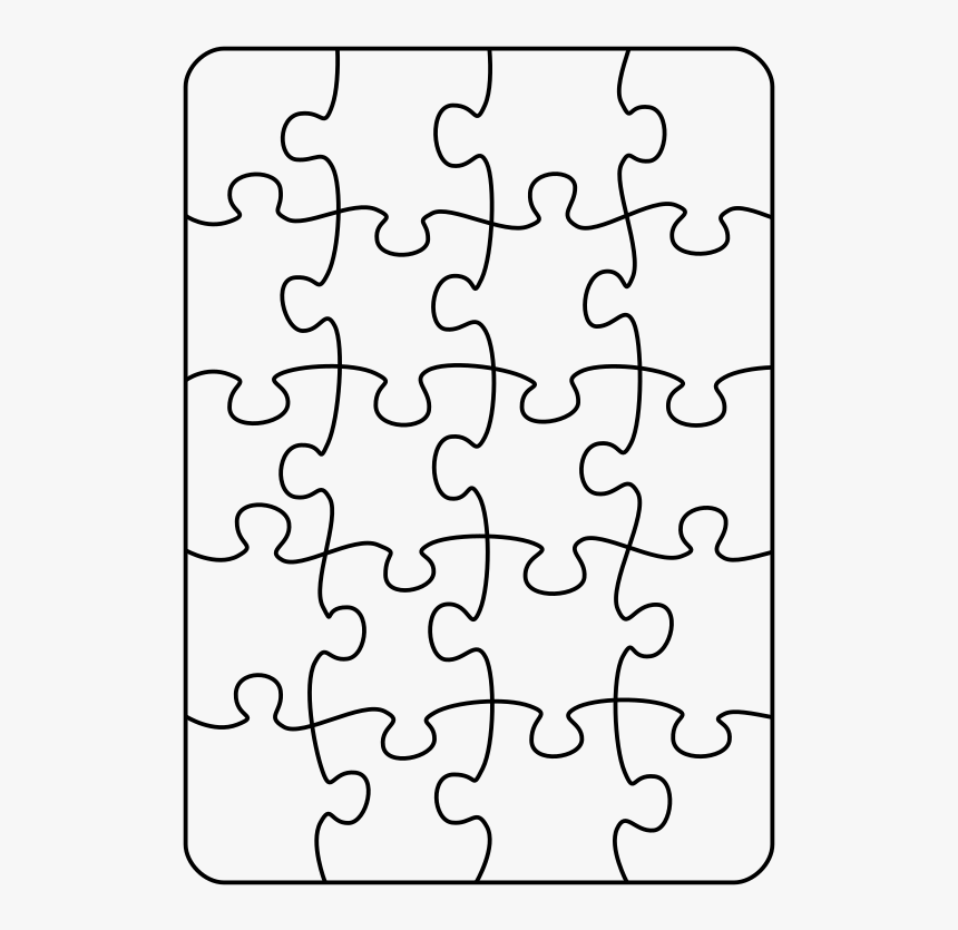 4 Piece Puzzle Outline Png Draw jergen
