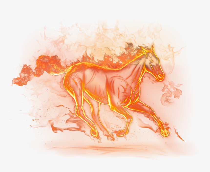 Beautiful Fire Horse Png, Transparent Png