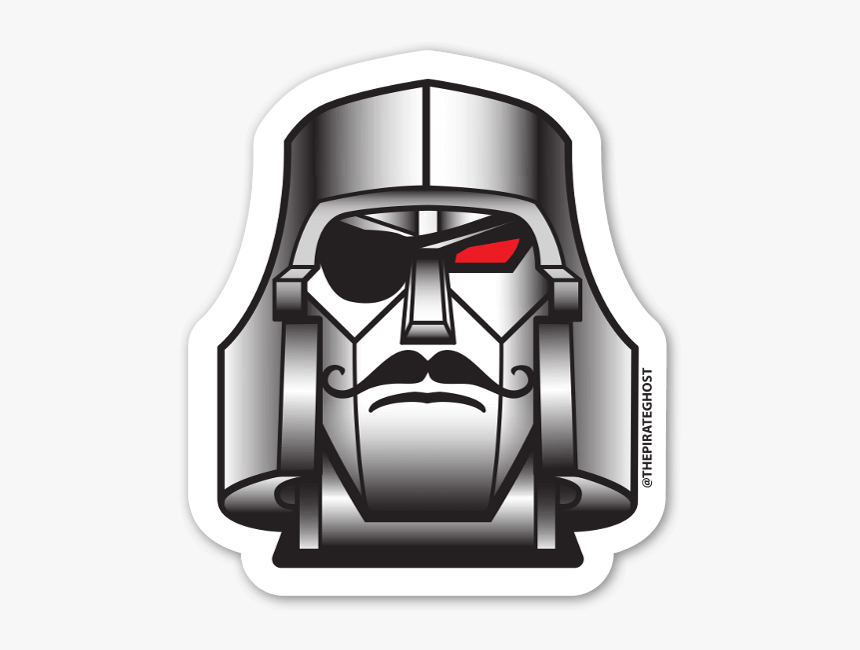 Pirateghost Megaghosttron Sticker - Illustration, HD Png Download