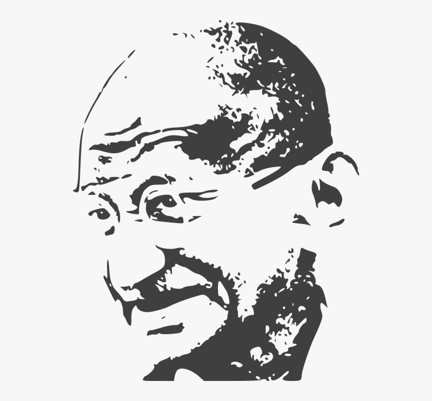 Gandhiji Black And White Hd Png Download Transparent Png Image Pngitem
