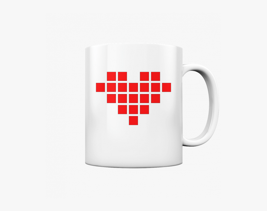 White Glossy - Pixel Heart Vector, HD Png Download