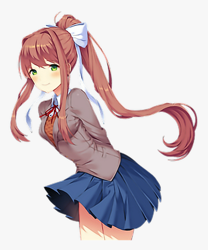 Monika Ddlc Ddlcmonika Cute Anime Brownhair Ponytail Doki