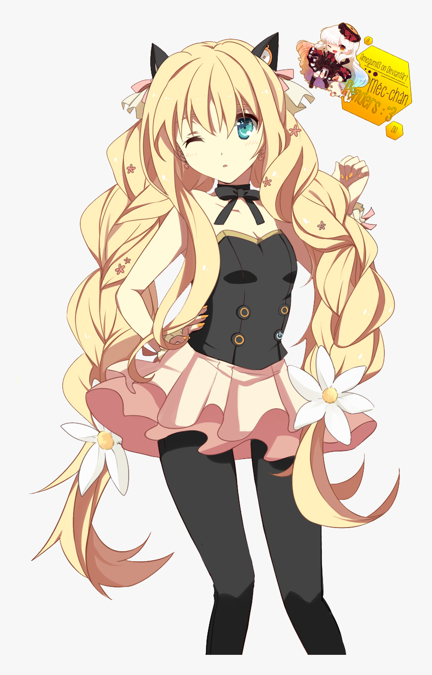 Anime Girl With Pigtails, HD Png Download