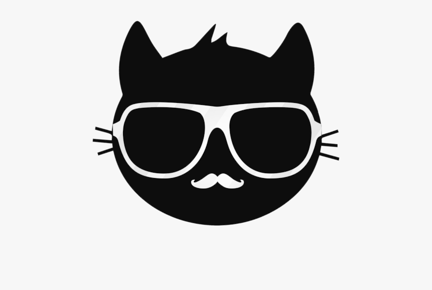 Dank Glasses Png - Cat With Glasses Clipart, Transparent Png