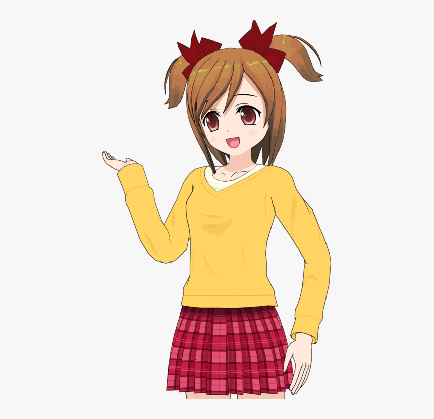Cartoon Girl Clipart - Anime Girl Clip Art, HD Png Download
