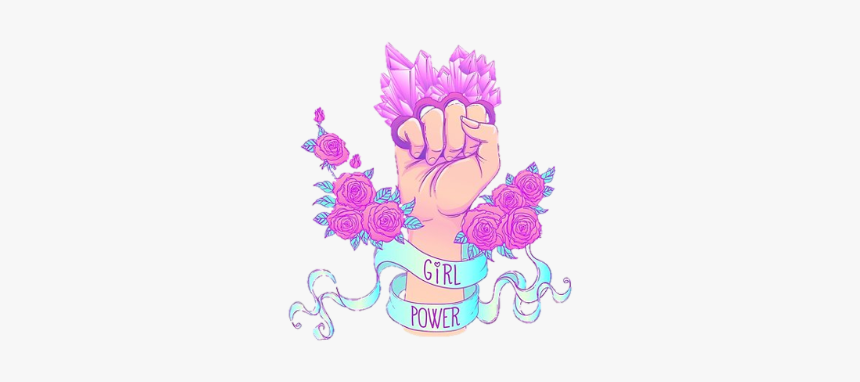 #girlpower #girl #woman #purple #aesthetic #gem #diamond - Cute Girl Power Stickers, HD Png Download