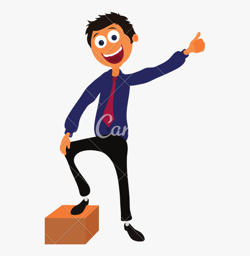 Cartoon Character Of A Happy Man - Canva, HD Png Download