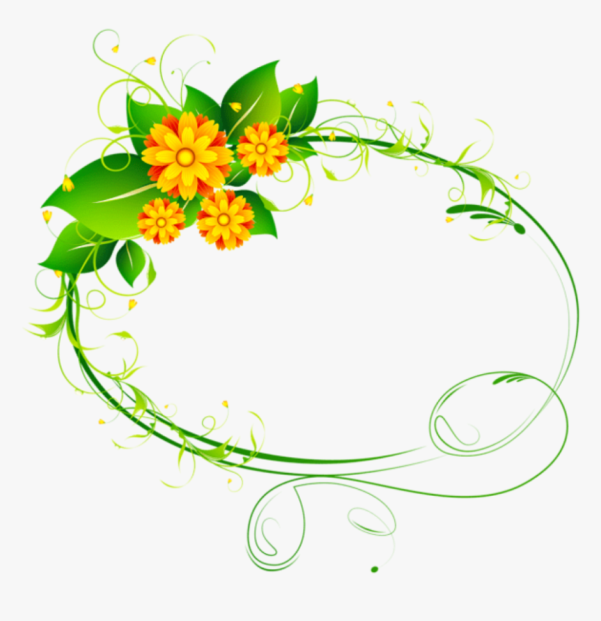 Lace Clipart Flower Indian - Frame Oval Floral Png, Transparent Png
