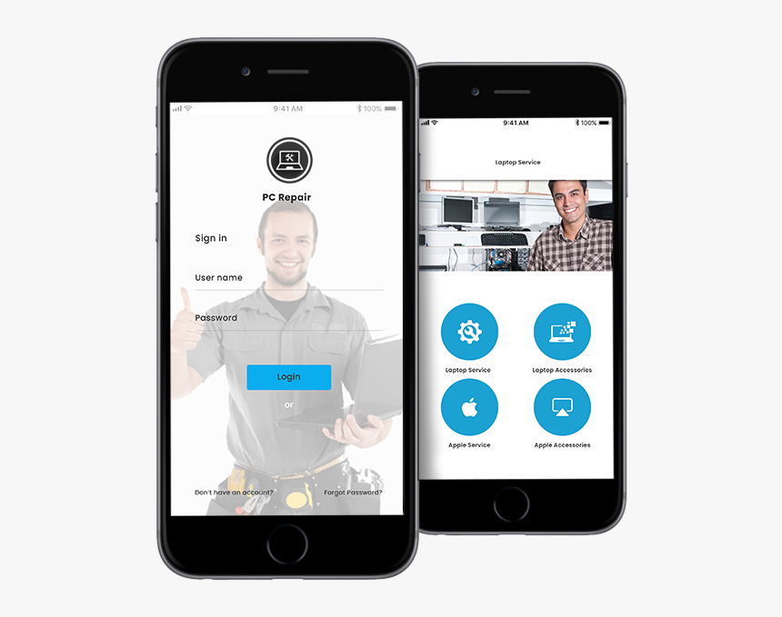 Slider Phone - Computer Repair Man, HD Png Download