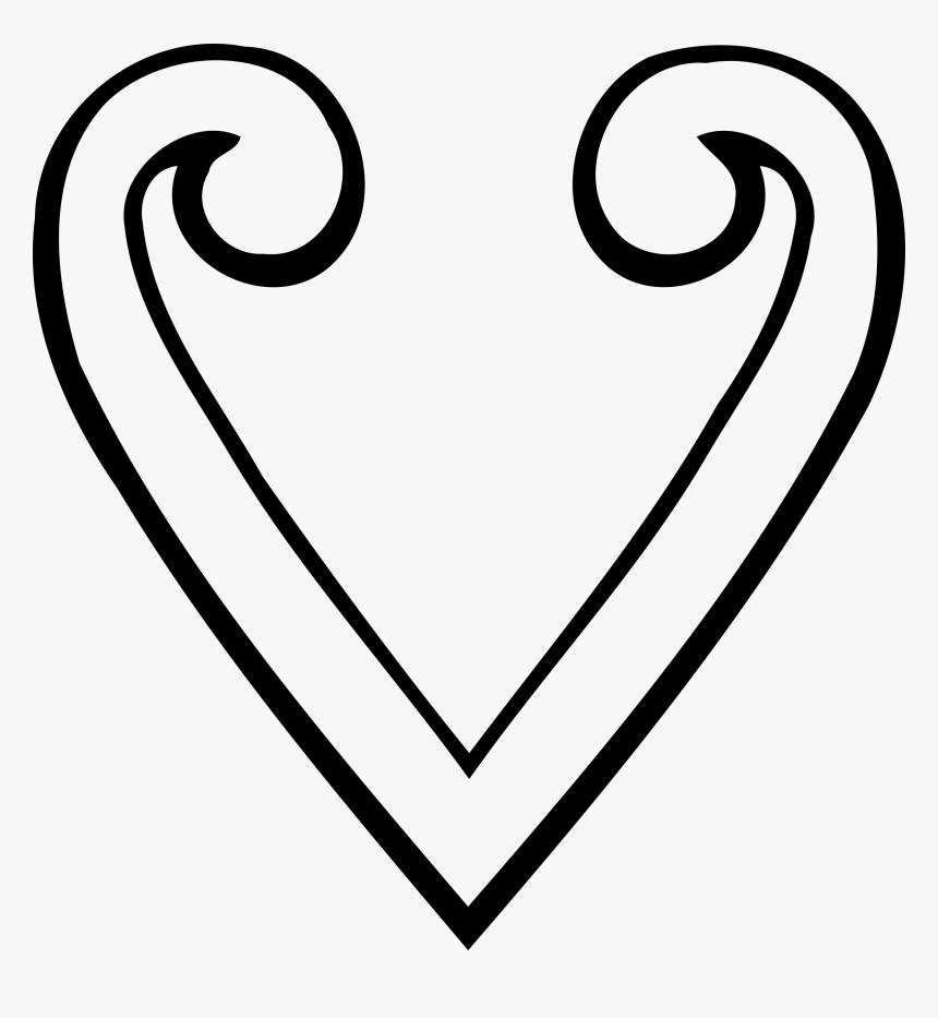 Transparent Heart Drawing Png - Line Art, Png Download
