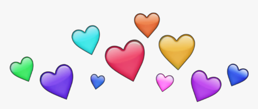 #crown #flowercrown #heart #hearts #rainbow #red #pink - Yellow Heart Crown Png, Transparent Png
