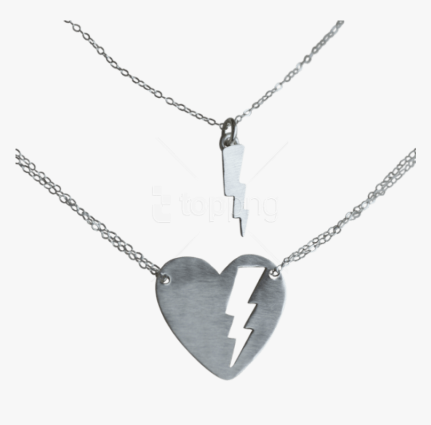 Free Png Heart Necklace Png Images Transparent - Heart And Lightning Bolt, Png Download