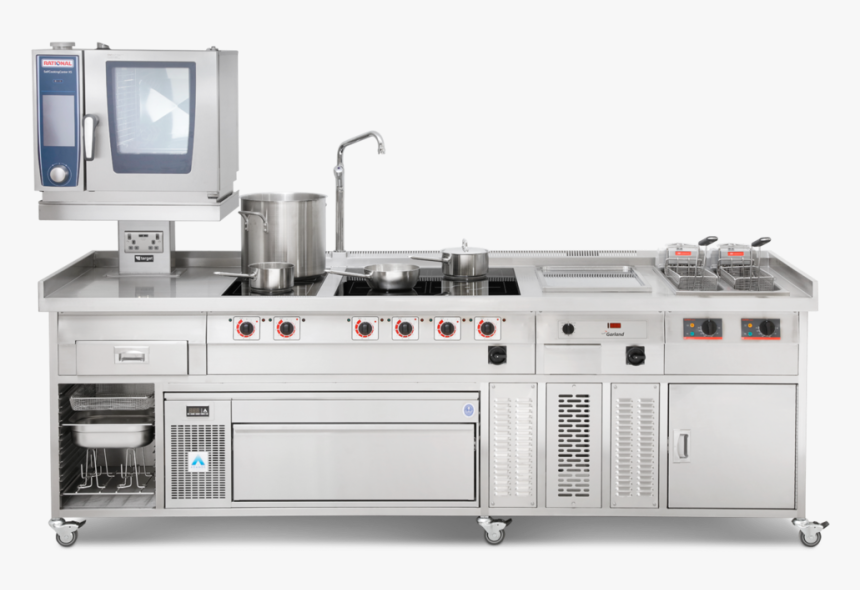 Commercial Induction Range With Hobs Fryer Plancha - Kitchen, HD Png Download