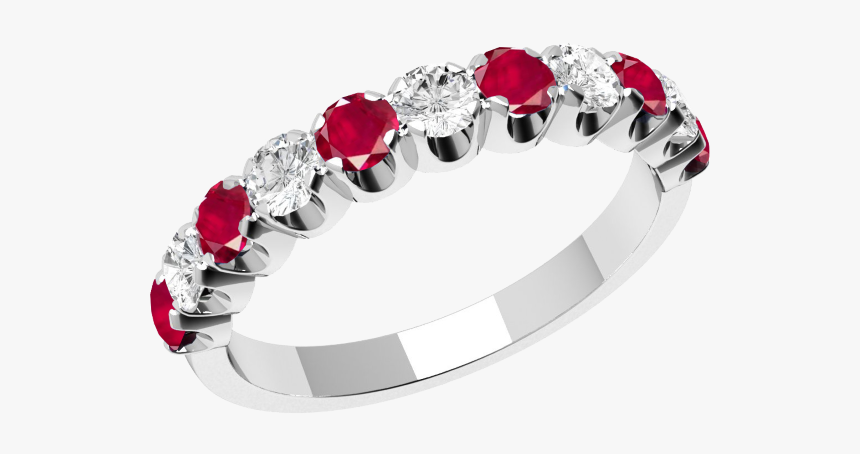 Ruby And Diamond Ring For Women In 18ct White Gold - Pre-engagement Ring, HD Png Download