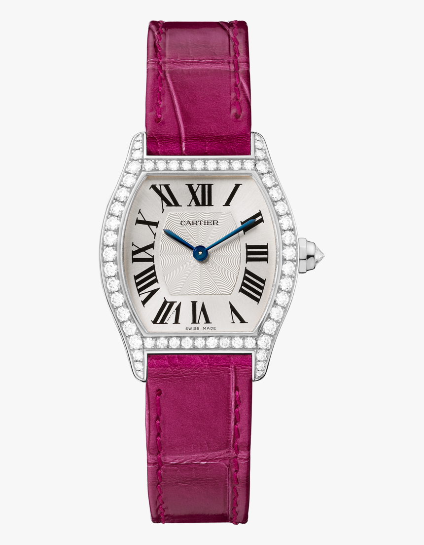 Uploads/news/tortue Wa501007 Rhodium Finish White Diamonds - Cartier Womens Watch Red, HD Png Download