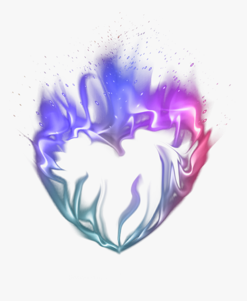 #ftestickers #smoke #flames #heart #luminous #aesthetic - Heart, HD Png Download