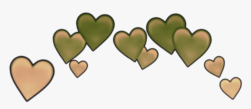 #effects #green #heartcrown #hearts #crown #yellow - Blue Heart Crown Transparent, HD Png Download