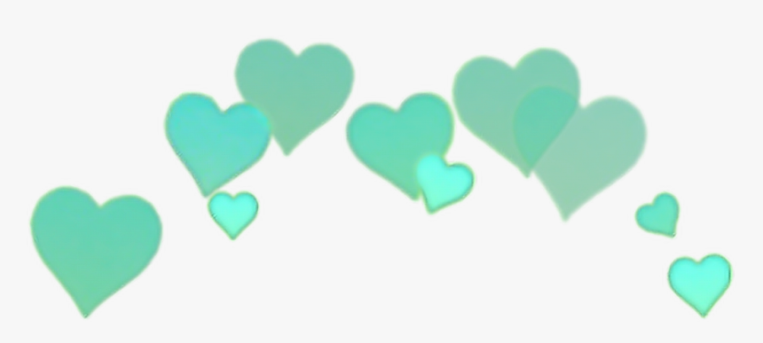 Green Heart Crown - Green Photo Booth Hearts, HD Png Download