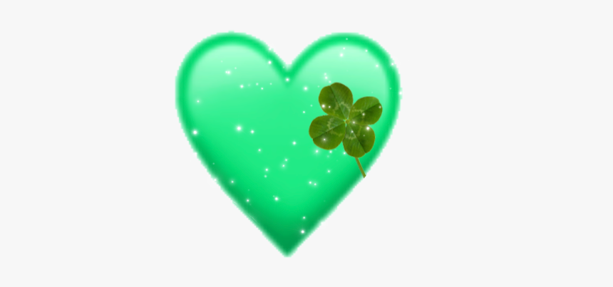#greenheart #heart #heartcrown #green #stpatricksday - Heart, HD Png Download