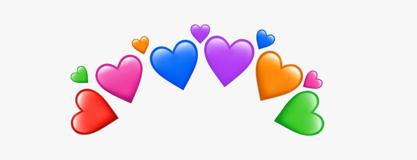 #crown #multicolor #purple #pink #red #heart #blue, HD Png Download