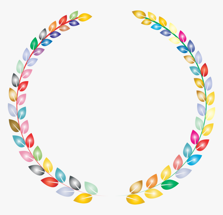 Body Jewelry,circle,line - Laurel Leaves Rainbow, HD Png Download