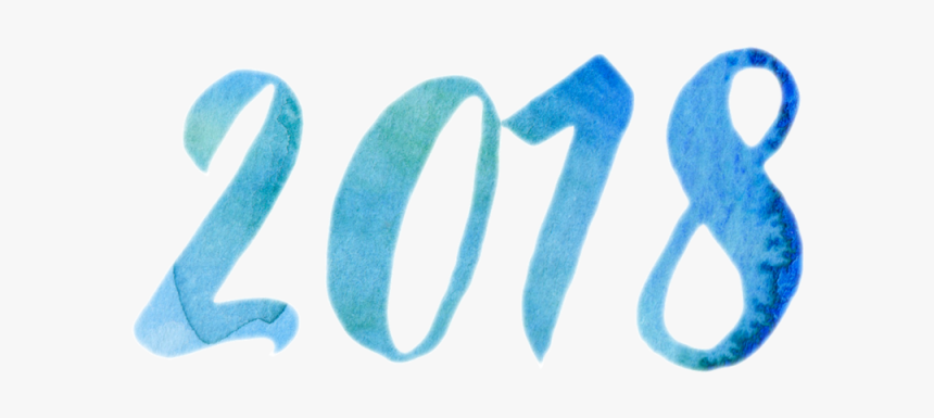 Vetor Azul Png De Ano Tipografia E - 2018 Azul Png, Transparent Png