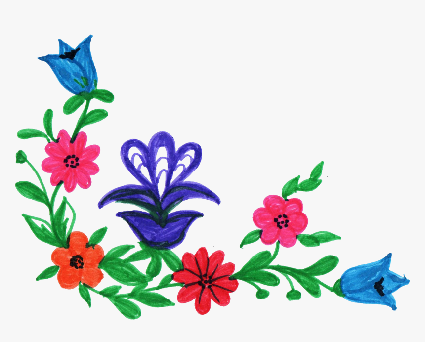 Floral Corner Border Png, Transparent Png
