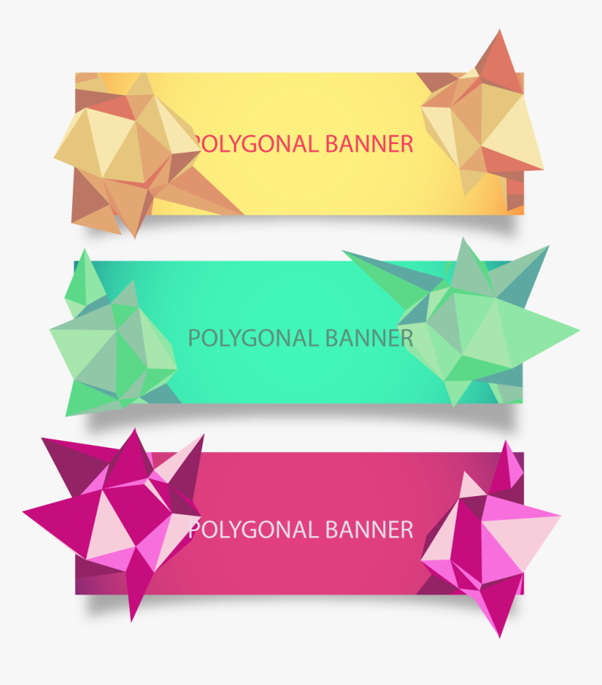 Shatter Vector Banner - Banner Polygon Png, Transparent Png