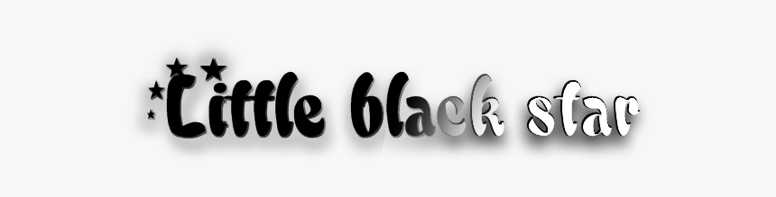 Black Star Png Little Black Star Png Little - Calligraphy, Transparent Png