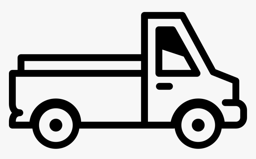 Semi Svg Truck - Van Black And White, HD Png Download