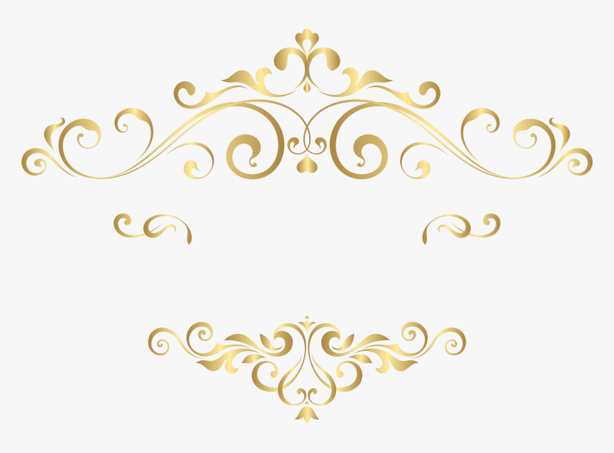 Decorative Element Png Clipart Image​ - Transparent Golden Flower Png, Png Download