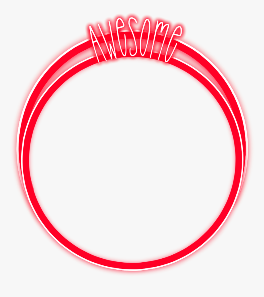 #freetoedit #neon #round #circle #red #awesome #glow - Circle, HD Png Download