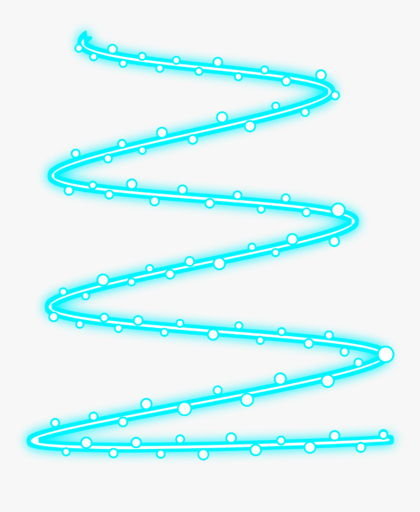 #neon #line #spiral #freetoedit #blue #geometric #border - Picsart Photo Studio, HD Png Download