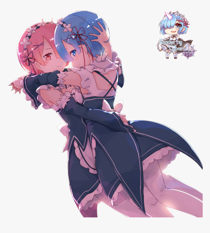 Anime Rem X Ram, HD Png Download