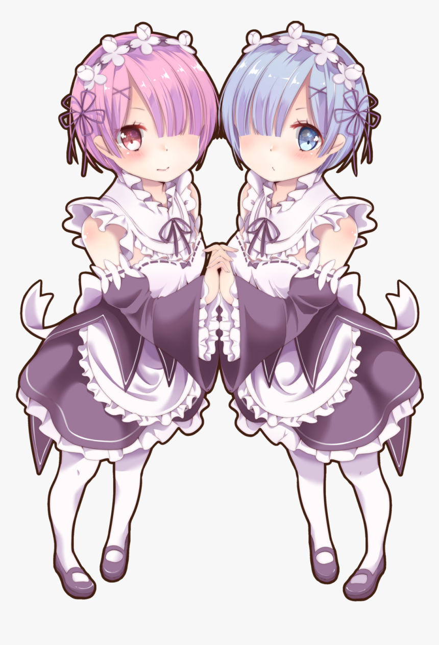 Ramrem Ramuremu Deviantart Re - Rem Cosplay Pattern, HD Png Download