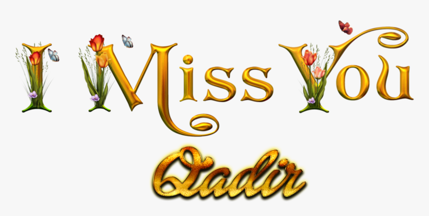Qadir Missing You Name Png - Chand Name, Transparent Png