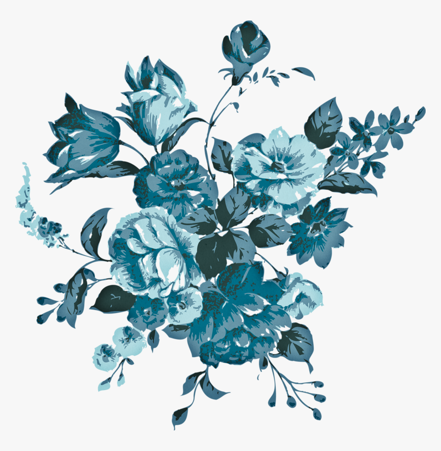 Blue Flower Vector Png, Transparent Png