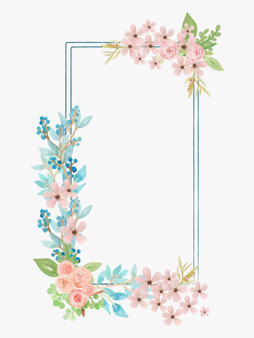 #rose #square #flower #floral #frame #glitter #geometric - Orchid, HD Png Download
