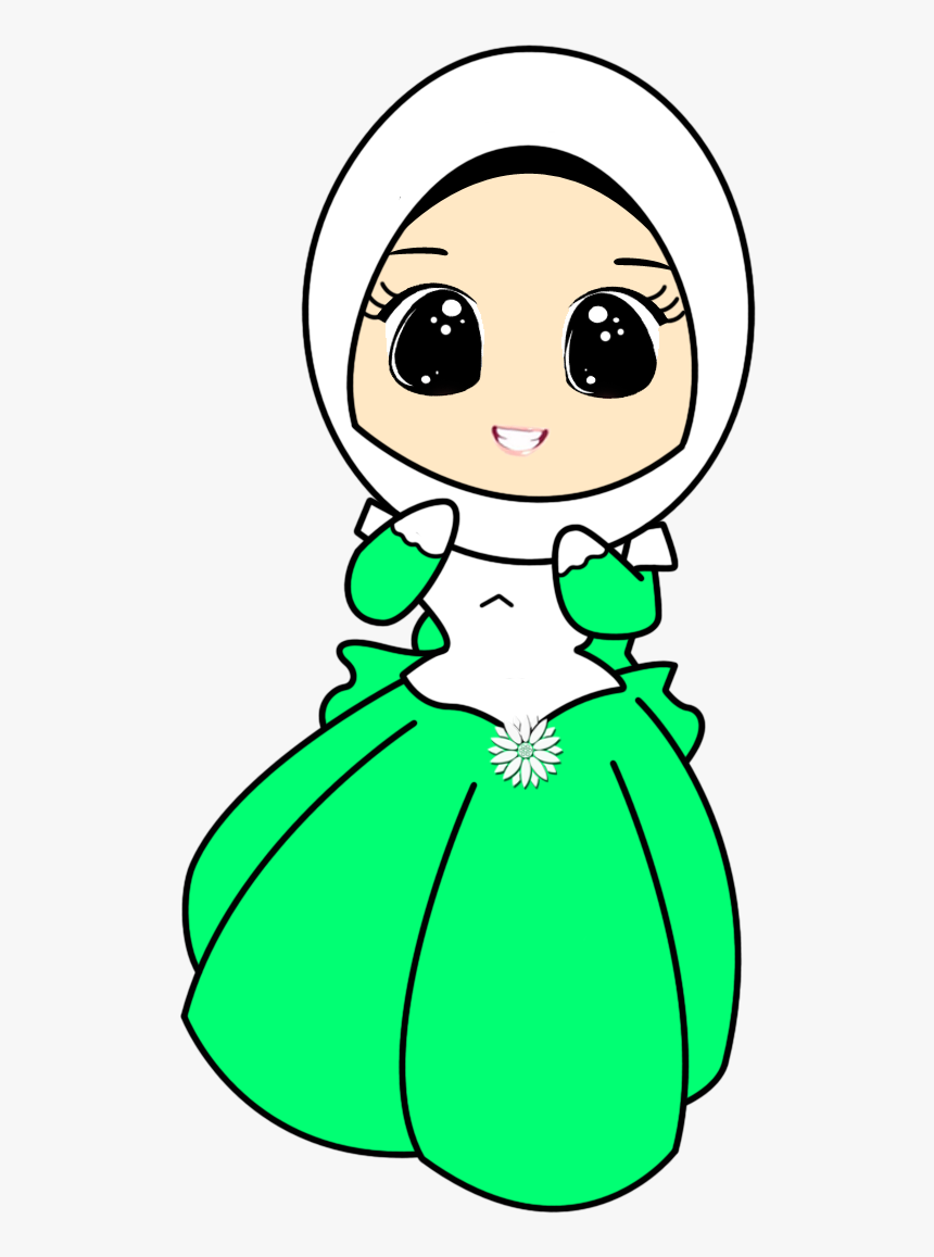 Draw A Cute Girl Wearing Hijab, HD Png Download