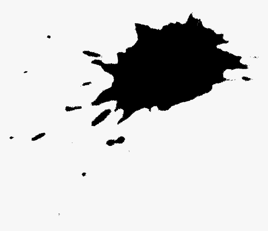 Black Paint Splatter Png -19 Black Paint Splatters - Stencil, Transparent Png