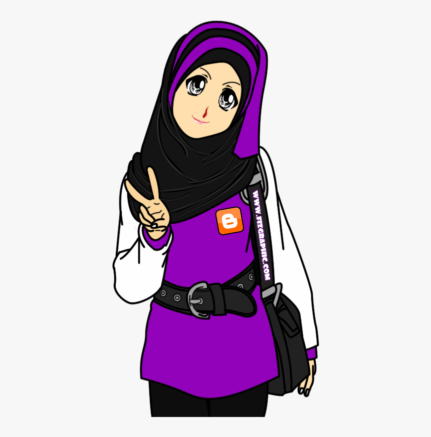 Cartoon Muslimah Dodlle Cute, HD Png Download
