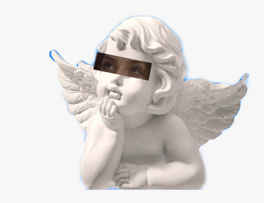#angel #aesthetic #aestheticgrunge #grunge #angels - Baby Angel Statue Png, Transparent Png