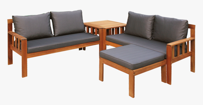 Wooden Sofa Set Png, Transparent Png
